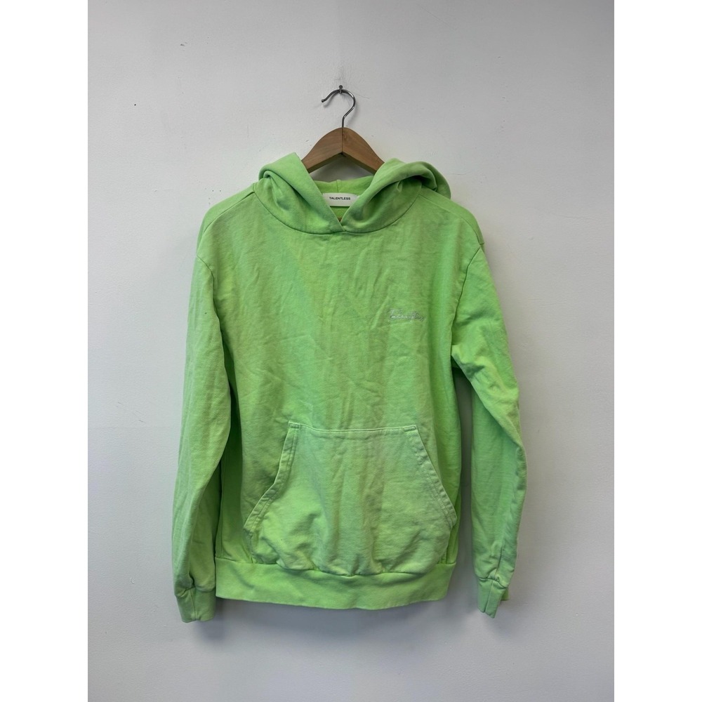 Talentless Hoodie Mens Small Green Pullover‎ Sweatshirt Kangaroo Pocket
